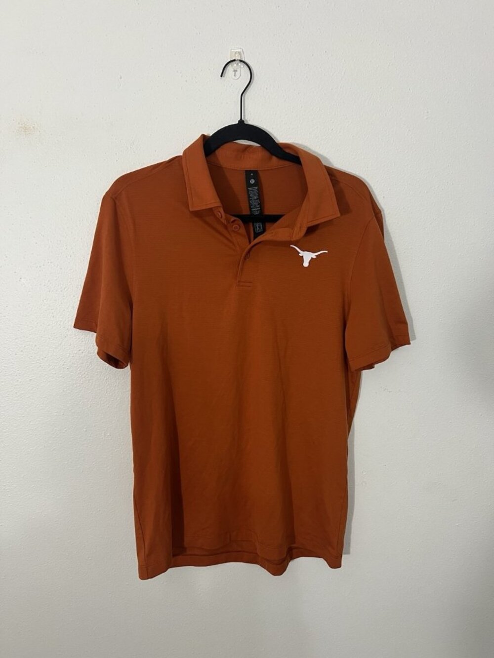 Lululemon Orange Longhorns Performance Polo Shirt Size Medium